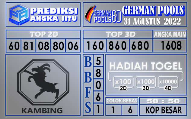 Prediksi Togel German Hari Ini 31 Agustus 2022