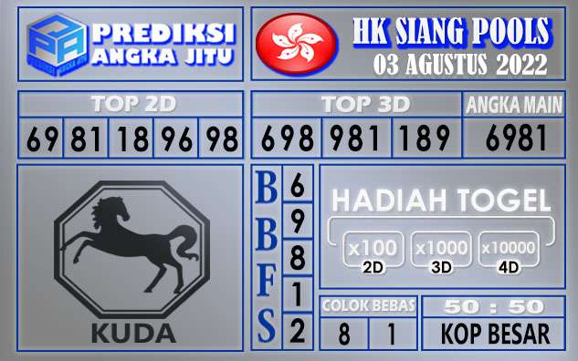 Prediksi togel Hksiang hari ini 03 agustus 2022