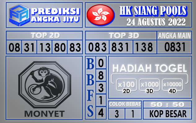 Prediksi togel Hksiang hari ini 24 agustus 2022