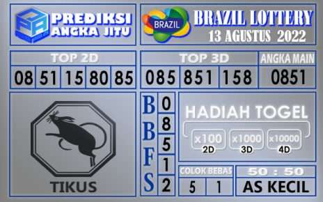 Prediksi togel brazil hari ini 13 agustus 2022