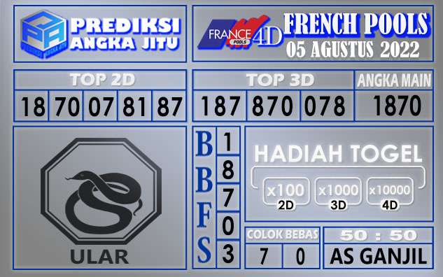 Prediksi togel french hari ini 04 agustus 2022