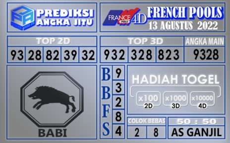 Prediksi togel french hari ini 12 agustus 2022