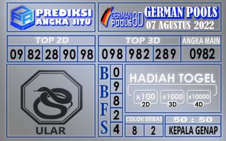 Prediksi togel german hari ini 06 agustus 2022