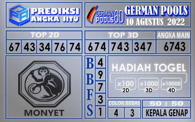 Prediksi togel german hari ini 09 agustus 2022