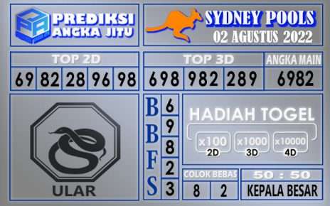 Prediksi togel sydney hari ini 02 agustus 2022