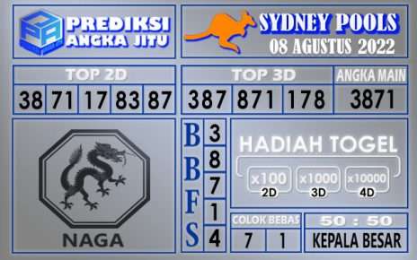 Prediksi togel sydney hari ini 08 agustus 2022