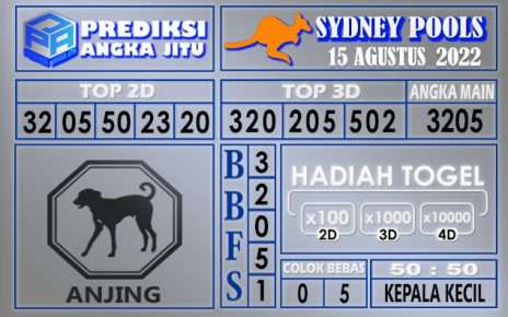 Prediksi togel sydney hari ini 15 agustus 2022