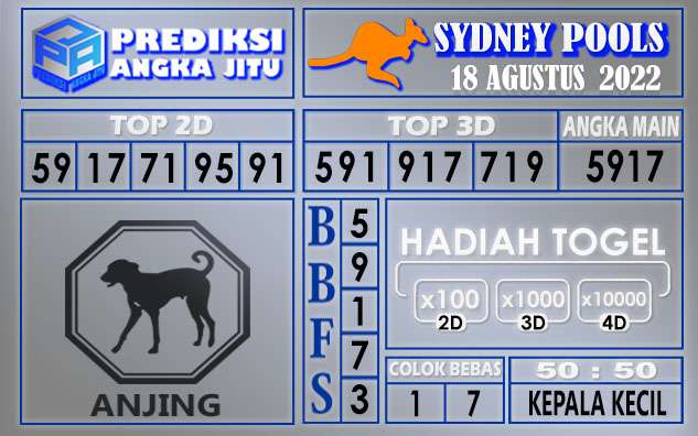 Prediksi togel sydney hari ini 18 agustus 2022