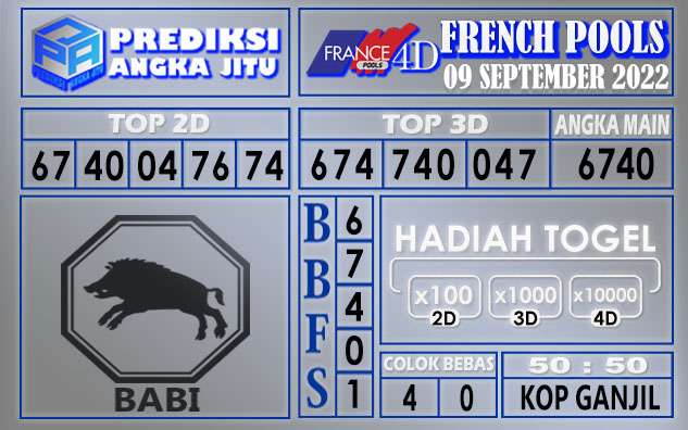 Prediksi togel french hari ini 08 september 2022