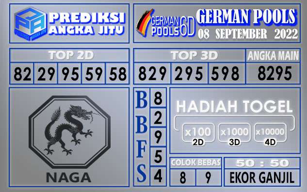 Prediksi togel german hari ini 08 Sepetember 2022