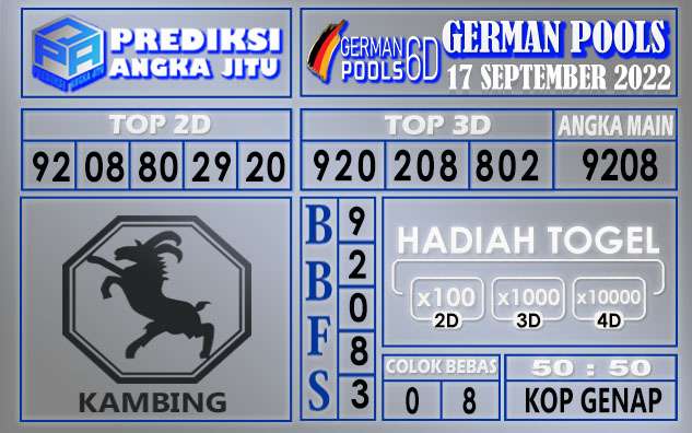 Prediksi togel german hari ini 16 september 2022