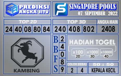 Prediksi togel singapore hari ini 07 September 2022