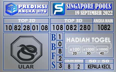 Prediksi togel singapore hari ini 19 september 2022