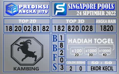 Prediksi togel singpaore hari ini 24 september 2022