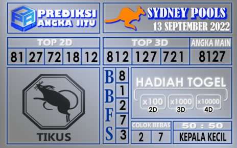 Prediksi togel sydney hari ini 13 september 2022