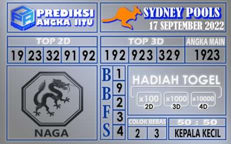 Prediksi togel sydney hari ini 17 september 2022