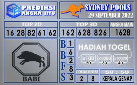 Prediksi togel sydney hari ini 29 september 2022