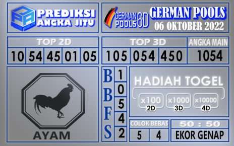 Prediksi togel german hari ini 05 oktober 2022