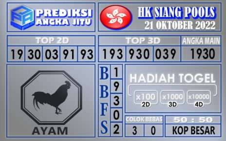 Prediksi togel hksiang hari ini 21 oktober 2022