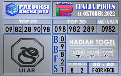 Prediksi togel italia hari ini 11 oktober 2022