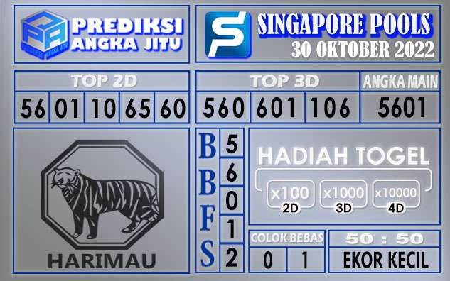 Prediksi togel singapore hari ini 30 oktober 2022