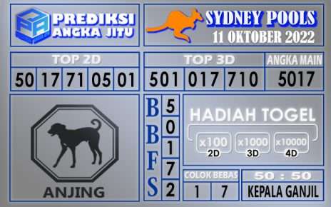 Prediksi togel sydney hari ini 11 oktober 2022