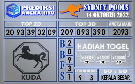 Prediksi togel sydney hari ini 14 oktober 2022