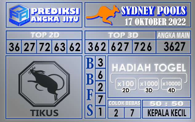 Prediksi togel sydney hari ini 17 oktober 2022