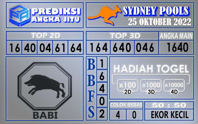 Prediksi togel sydney hari ini 25 oktober 2022