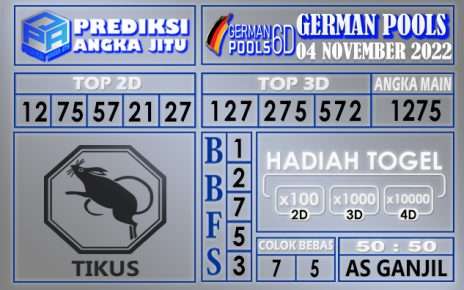 Prediksi togel german hari ini 03 november 2022