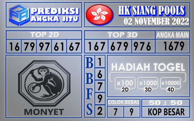 Prediksi togel hksiang hari ini 02 november 2022