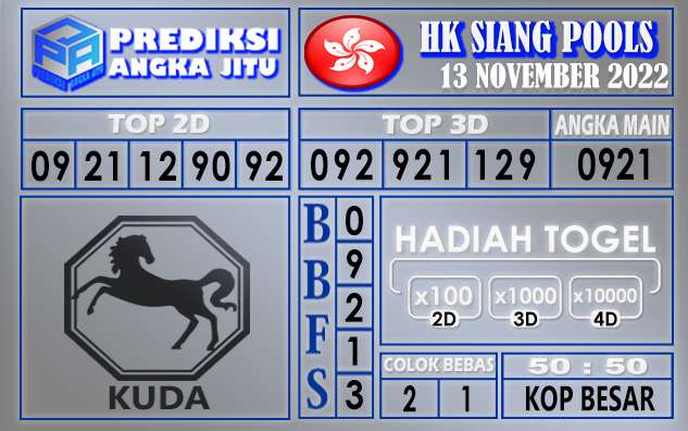 Prediksi togel hksiang hari ini 13 november 2022