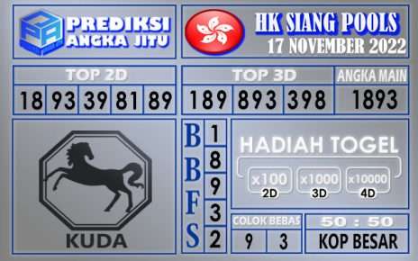 Prediksi togel hksiang hari ini 17 november 2022