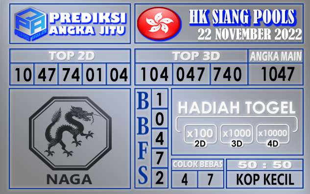 Prediksi togel hksiang hari ini 22 november 2022