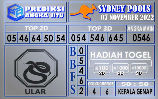 Prediksi togel sydney hari ini 07 november 2022