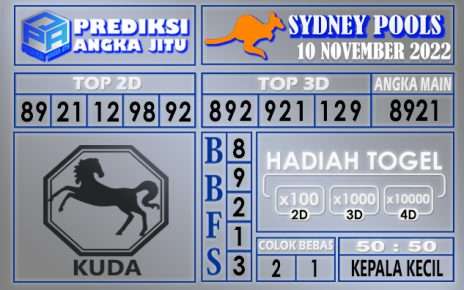 Prediksi togel sydney hari ini 10 november 2022