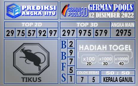 Prediksi togel german hari ini 11 desember 2022