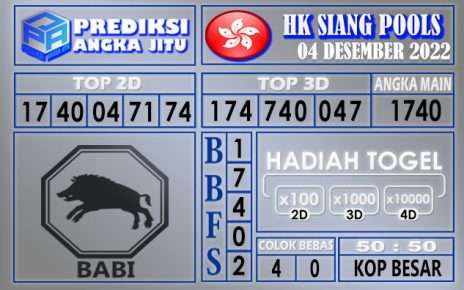 Prediksi togel hksiang hari ini 04 desember 2022