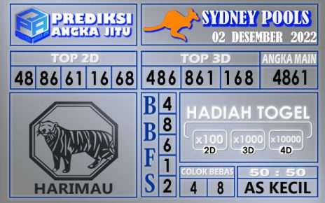 Prediksi togel sydney hari ini 02 Desember 2022