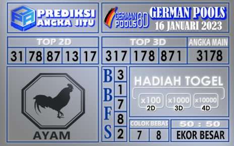 Prediksi togel german hari ini 15 januari 2023