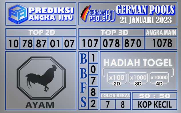 Prediksi togel german hari ini 21 januari 2023