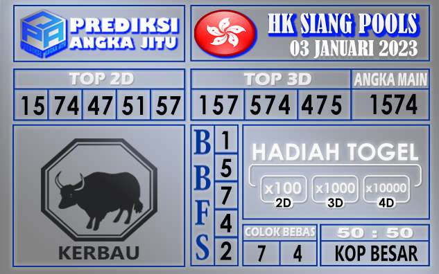 Prediksi togel hksiang hari ini 03 januari 2023