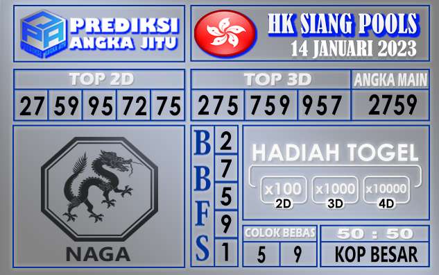 Prediksi togel hksiang hari ini 14 januari 2023