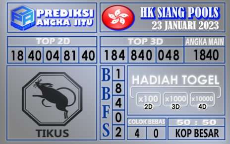 Prediksi togel hksiang hari ini 23 januari 2023