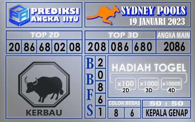 Prediksi togel sydney hari ini 19 januari 2023