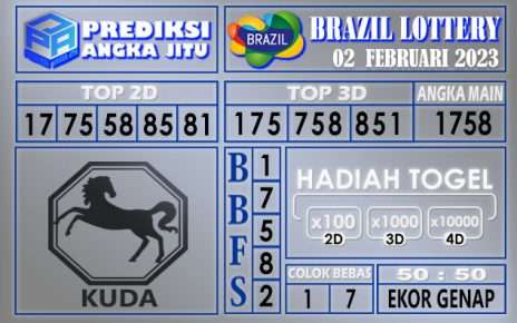 Prediksi togel Brazil hari ini 02 februari 2023