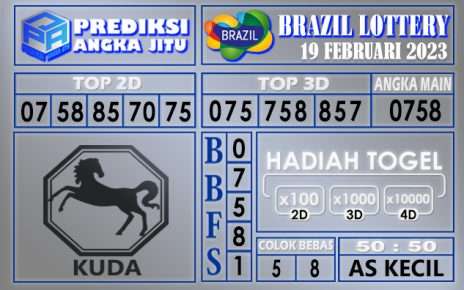 Prediksi togel brazil hari ini 19 februari 2023