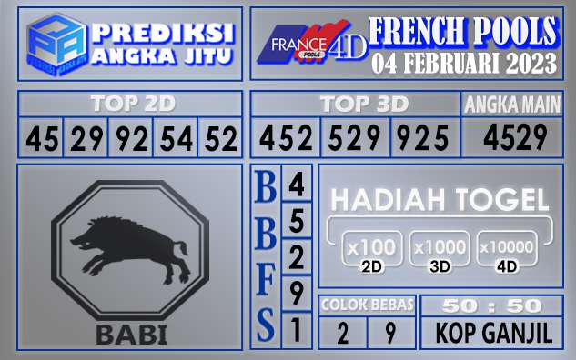 Prediksi togel french hari ini 03 februari 2023