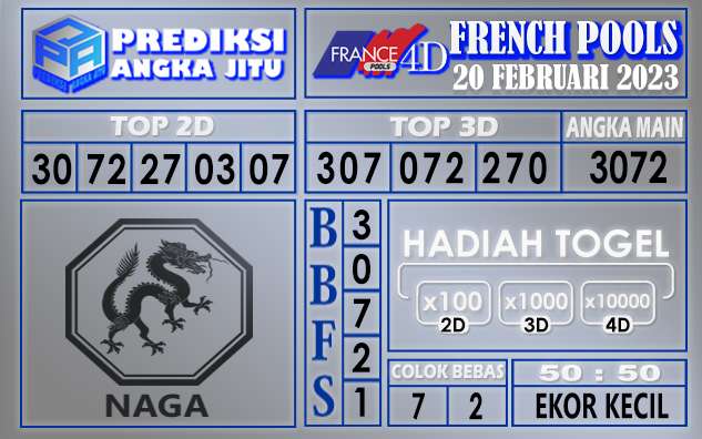 Prediksi togel french hari ini 19 februari 2023