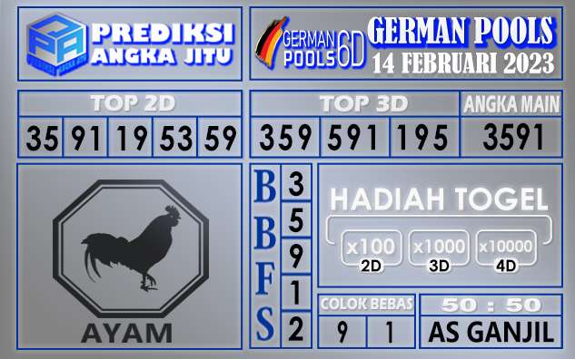 Prediksi togel german hari ini 13 februari 2023